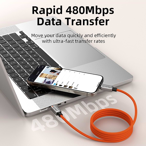 Фото - Кабель синхронізації даних Cabletime Type-C (M) - Type-C (M) PD240W, 2m (CU06L)