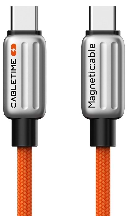 Кабель синхронізації даних Cabletime Type-C (M) - Type-C (M) PD240W, 2m (CU06L)