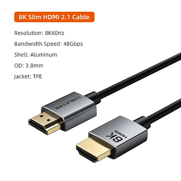 Фото - Кабель HDMI Cabletime HDMI (M) 2.1V 2m (CH14L)