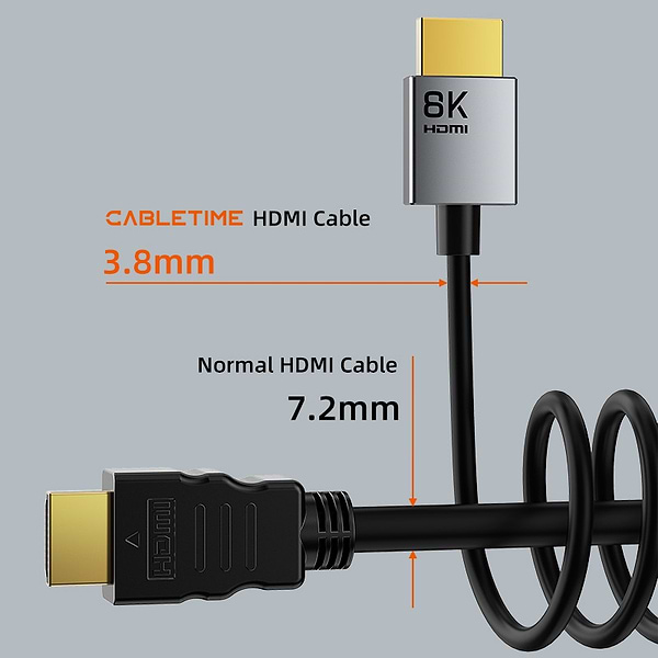 Фото - Кабель HDMI Cabletime HDMI (M) 2.1V 2m (CH14L)