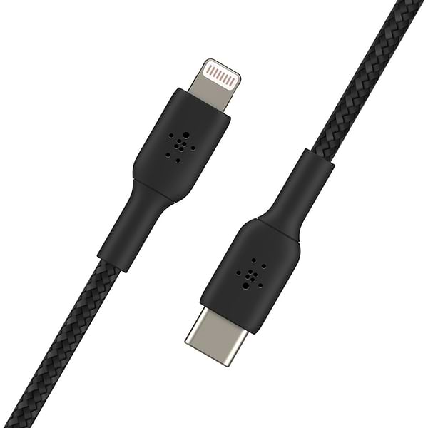 Фото - Кабель Belkin USB-С - Lightning Braided 2 m Black (CAA004BT2MBK)