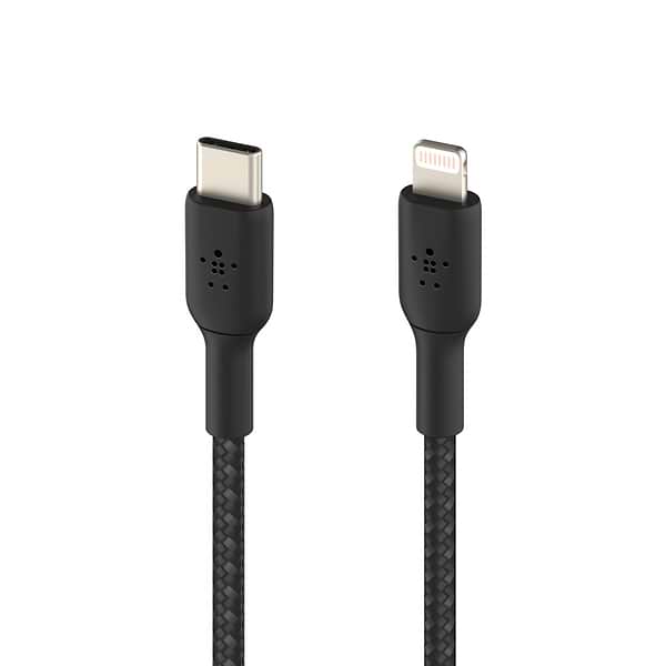 Фото - Кабель Belkin USB-С - Lightning Braided 2 m Black (CAA004BT2MBK)