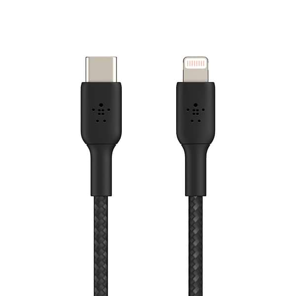Фото - Кабель Belkin USB-С - Lightning Braided 2 m Black (CAA004BT2MBK)