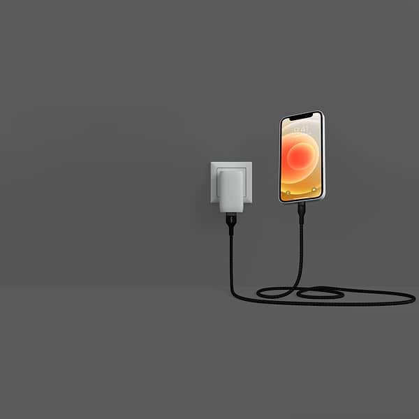 Фото - Кабель Belkin USB-A - Lightning Braided Silicone 1m Black (CAA010BT1MBK)