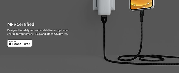 Фото - Кабель Belkin USB-A - Lightning Braided Silicone 1m Black (CAA010BT1MBK)