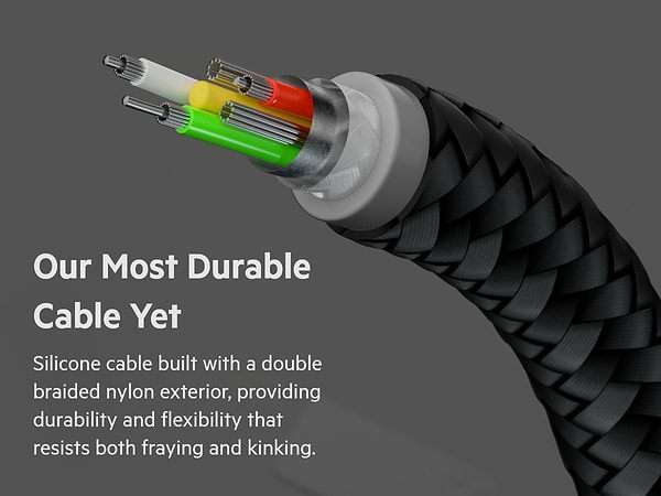 Фото - Кабель Belkin USB-A - Lightning Braided Silicone 1m Black (CAA010BT1MBK)