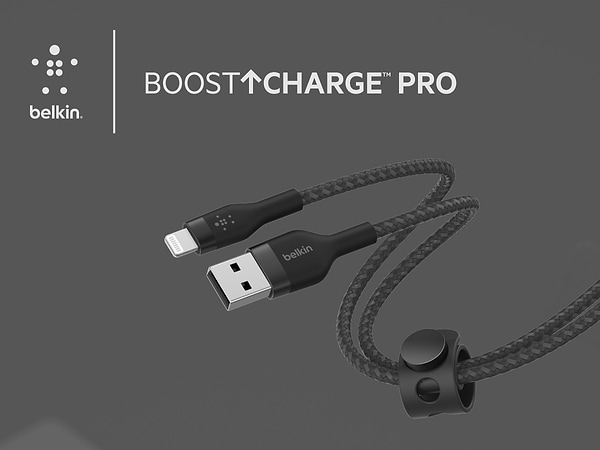 Фото - Кабель Belkin USB-A - Lightning Braided Silicone 1m Black (CAA010BT1MBK)