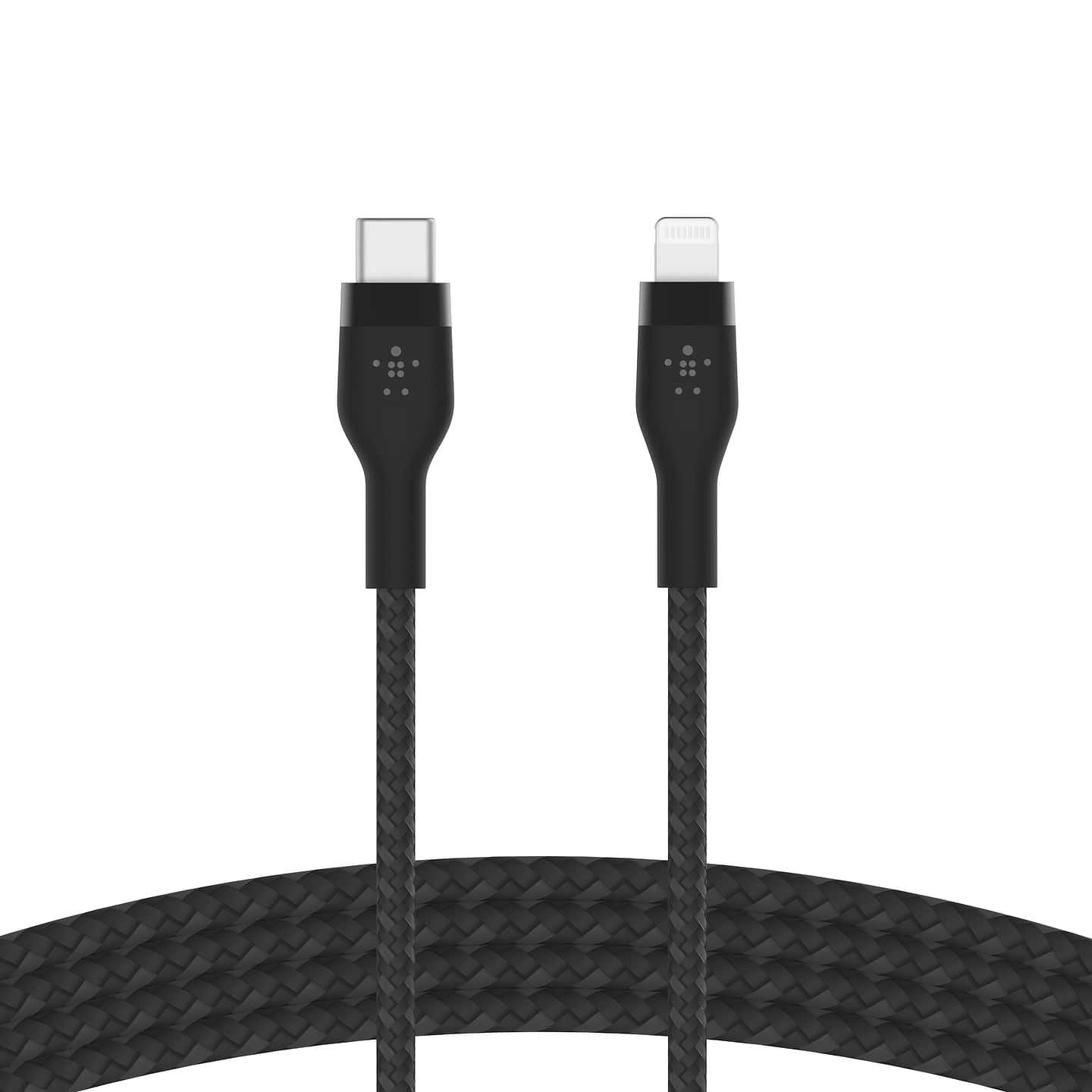 Кабель Belkin USB-С - Lightning Braided Silicone 1m Black (CAA011BT1MBK)