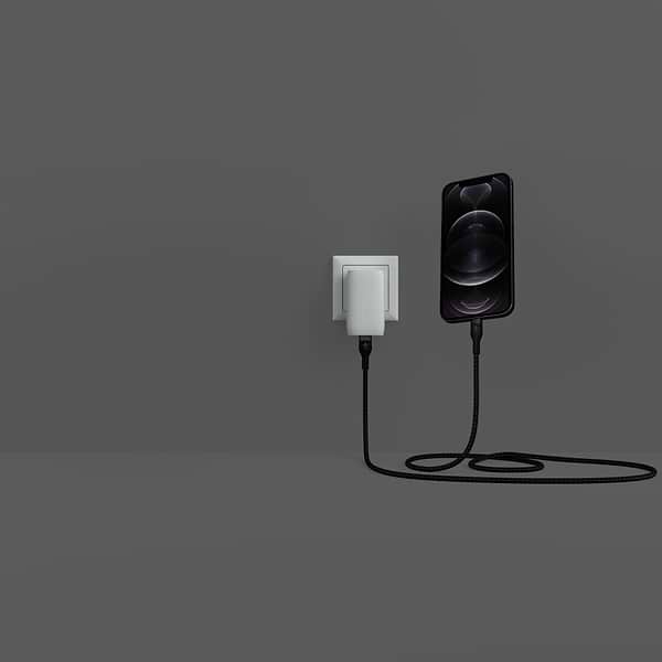 Фото - Кабель Belkin USB-С - Lightning Braided Silicone 1m Black (CAA011BT1MBK)