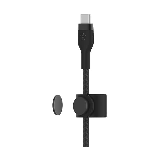 Фото - Кабель Belkin USB-С - Lightning Braided Silicone 1m Black (CAA011BT1MBK)