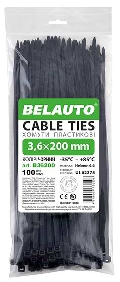 Набор хомутов BelAuto 3.6x200 (B36200)