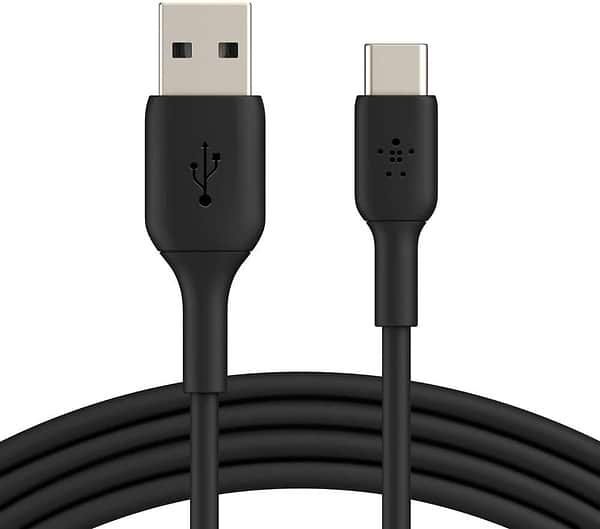 Фото - Кабель Belkin USB-A - USB-С PVC 1m Black (CAB001BT1MBK)