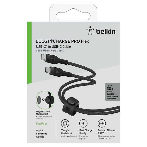 Фото - Кабель синхронізації даних Belkin USB-С - USB-C 1 м Black (CAB011BT1MBK)