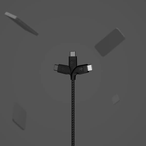 Фото - Кабель синхронізації даних Belkin USB-С - USB-C 1 м Black (CAB011BT1MBK)