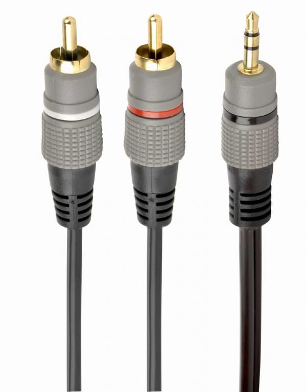 Кабель 3.5 мм - RCA Cablexpert 2хRCA-3.5 мм 10m Black (CCA-352-10M)