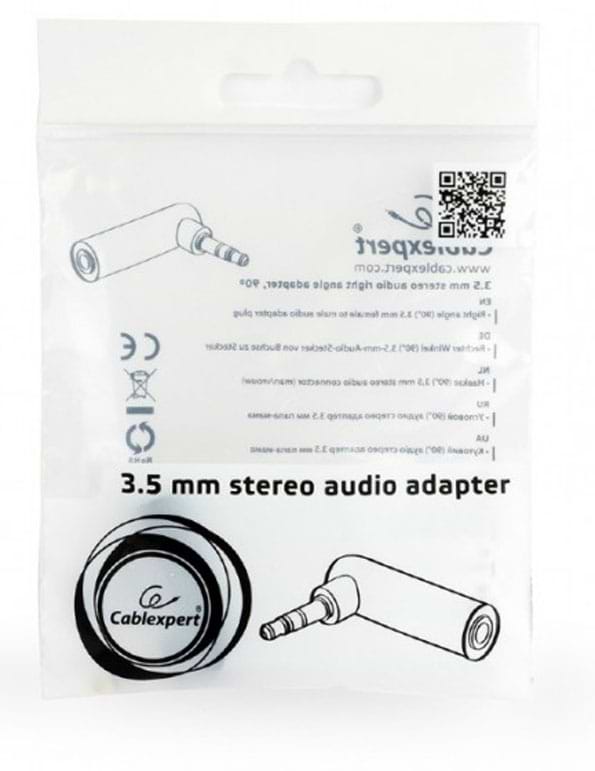 Фото - Перехідник аудіо Cablexpert A-3.5M-3.5FL Black
