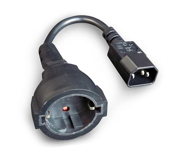 Фото - Кабель питания Cablexpert C14 Male to Schuko Female 0.15m (PC-SFC14M-01)