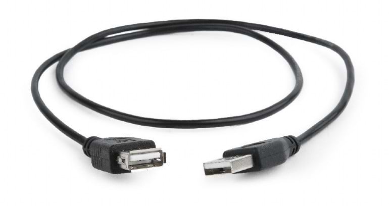 Кабель USB type A - USB type A Cablexpert CC-USB2-AMAF-75CM/300-BK 0.75m - Фото 1