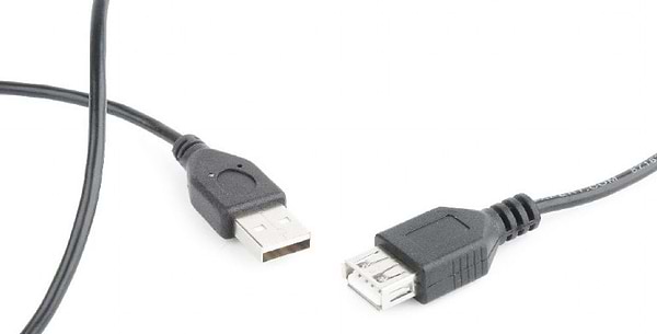 Фото - Кабель USB type A - USB type A Cablexpert CC-USB2-AMAF-75CM/300-BK 0.75m