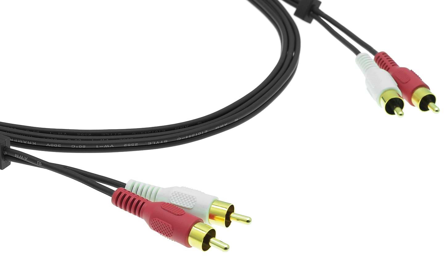 Кабель RCA Cablexpert CCA-2R2R-6 1,8 м Black - Фото 1