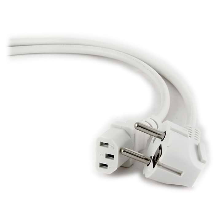 Кабель живлення Cablexpert PC-186W-VDE (C13) White 1,8m - Фото 1