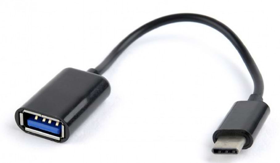 Кабель синхронізації даних Cablexpert USB2.0-USB Type-C 0.2m Black (AB-OTG-CMAF2-01)