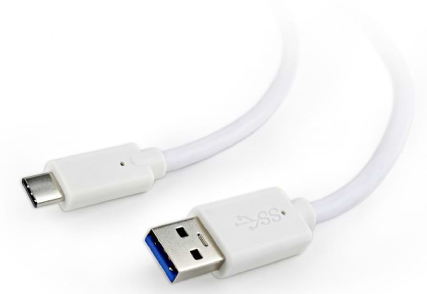 Кабель синхронізації даних Cablexpert USB3.0 - USB Type-C 0.1m  White (CCP-USB3-AMCM-W-0.1M)