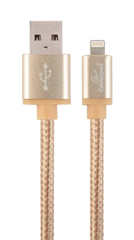 Кабель Cablexpert USB 2.0 - Lightning Gold 1.8m (CCB-mUSB2B-AMLM-6-G)