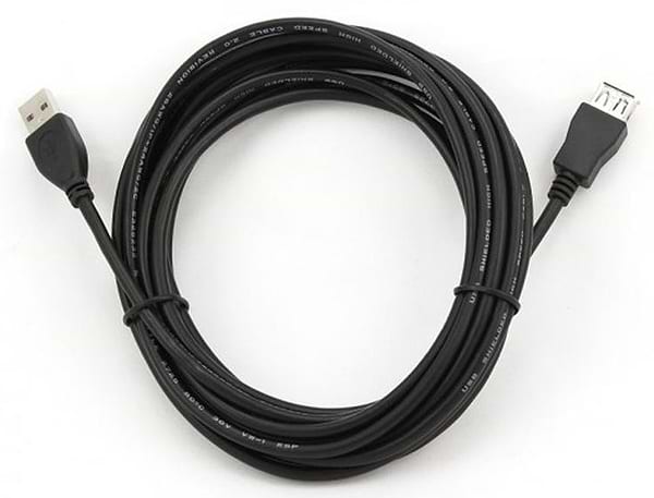Фото - Кабель USB type A - USB type A Cablexpert USB 2.0(М) - USB 2.0(F) Premium Black 4.5m (CCP-USB2-AMAF-15C)