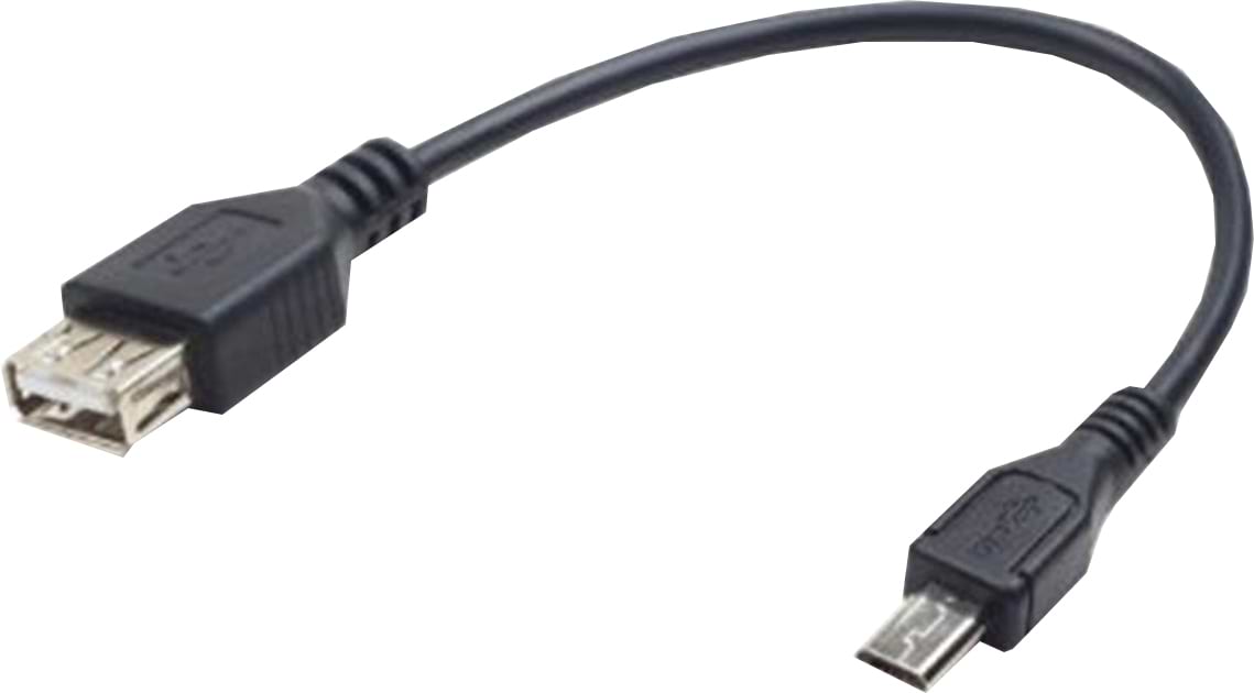 Кабель USB type A - USB type B Cablexpert USB 2.0 - USB Micro-B 0.15m Black (A-OTG-AFBM-03) - Фото 1