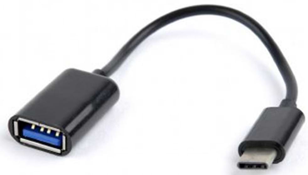 Кабель синхронізації даних Cablexpert USB 2.0 - USB Type-C 0.2m Black (A-OTG-CMAF2-01) - Фото 1
