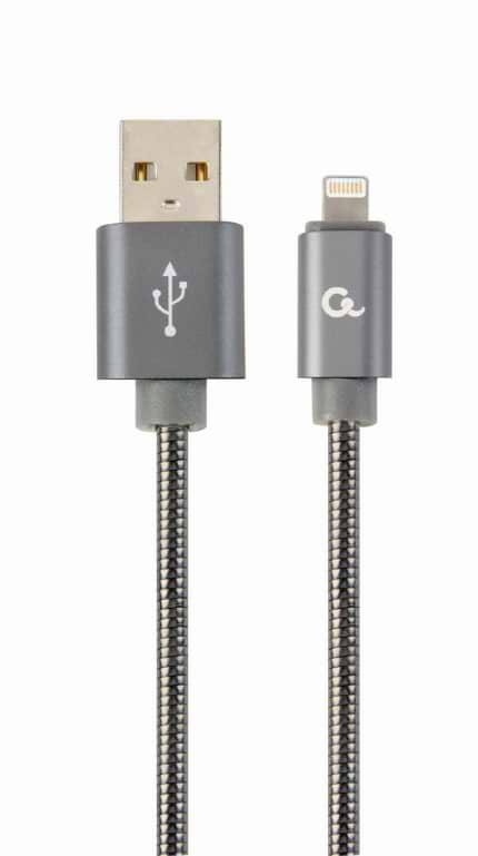 Кабель Cablexpert USB 2.0 A - Lightning  Premium 1m Grey (CC-USB2S-AMLM-1M-BG)