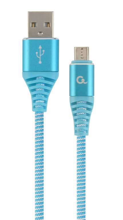 Кабель Cablexpert USB 2.0 A - microUSB B Premium 1m Blue (CC-USB2B-AMmBM-1M-VW)