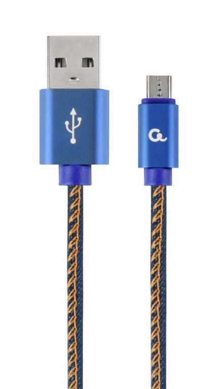 Кабель Cablexpert USB 2.0 A - microUSB Premium 1m Blue (CC-USB2J-AMmBM-1M-BL)