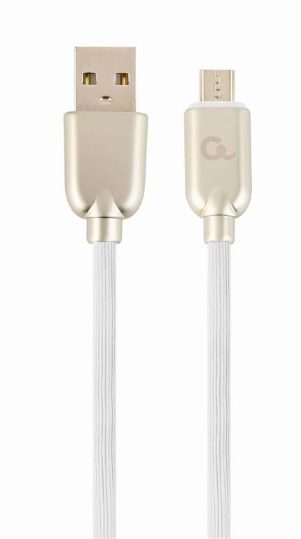 Кабель Cablexpert USB 2.0 A - microUSB Premium 2m White (CC-USB2R-AMmBM-2M-W)