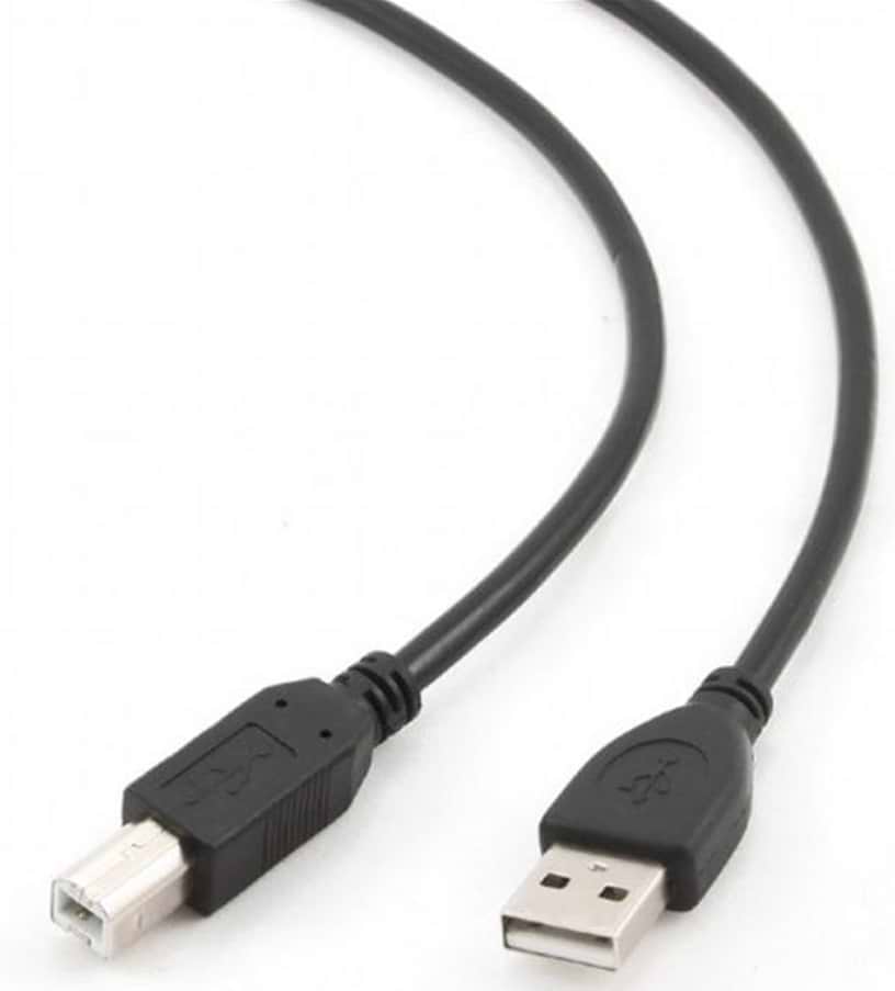 Кабель USB type A - USB type B Cablexpert USB 2.0 A - USB В 1m Black (CCP-USB2-AMBM-1M) - Фото 1