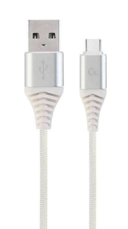 Кабель синхронізації даних Cablexpert USB 2.0 A - USB Type-C Premium 1m White (CC-USB2B-AMCM-1M-BW2) - Фото 1