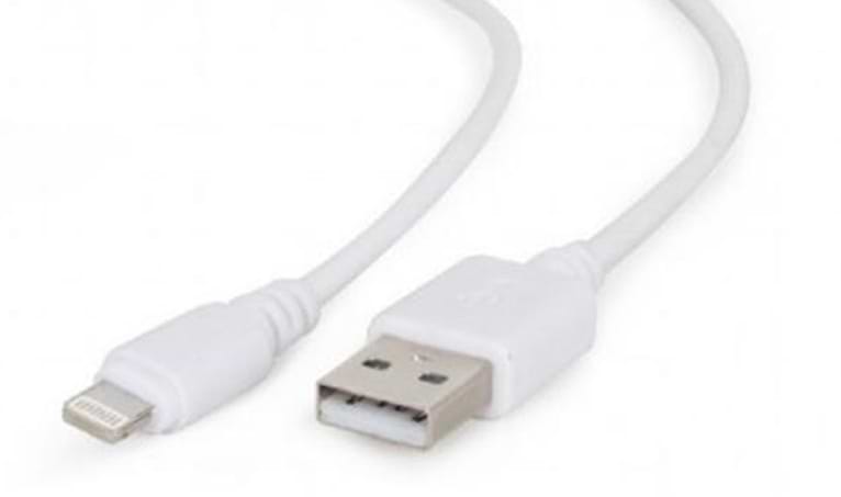 Кабель синхронізації даних Cablexpert USB 2.0 BM - Lightning 0.1m White (CC-USB2-AMLM-W-0.1M)