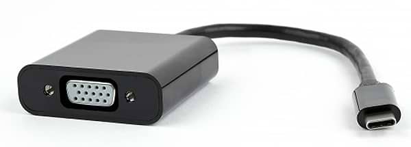 Фото - Перехідник Cablexpert USB Type-C-VGA 0.15m Black (AB-CM-VGAF-01)