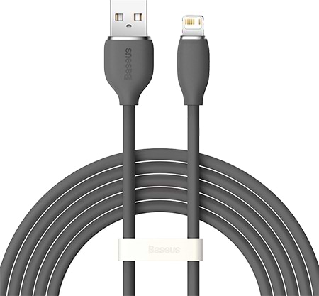 Кабель синхронізації даних Baseus Jelly Liquid Silica Gel Fast Charging Data Cable USB to iP 2.4A 1.2m Black (CAGD000001)