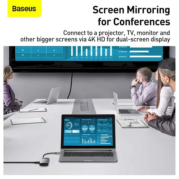 Фото - Док-станция Baseus USB3.1 USB Type C PD 100W/HDMI 4K 30 Hz/USB 3.2 Gen1/1хUSB 2.0 4in1 (CAHUB-CY0G)