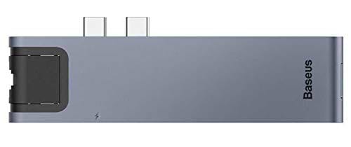 Хаб USB Baseus Thunderbolt C+Pro Seven-in-one smart HUB (CAHUB-L0G)