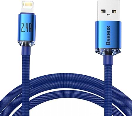 Кабель синхронізації даних Baseus USB to Lightning 2.4A 1.2m Blue (CAJY000003)