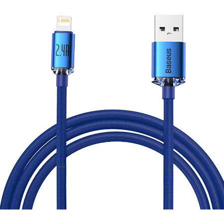 Кабель синхронізації даних Baseus USB to Lightning 2.4A 2m Blue (CAJY000103)