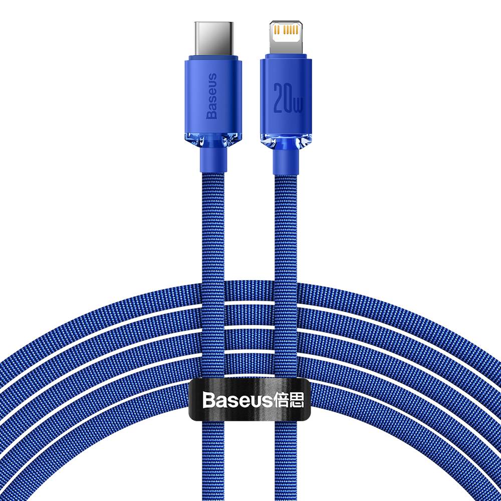 Кабель Baseus Crystal Shine Series Fast Charging Data Cable Type-C to iP 20W 2m Blue (CAJY000303)