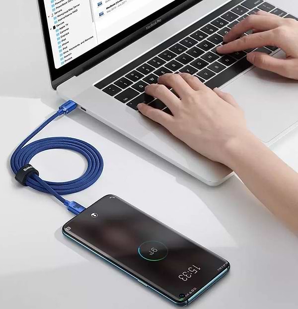 Фото - Кабель синхронізації даних Baseus Crystal Shine Series Fast Charging Data Cable Type-C to Type-C 100W 1.2m Blue (CAJY000603)