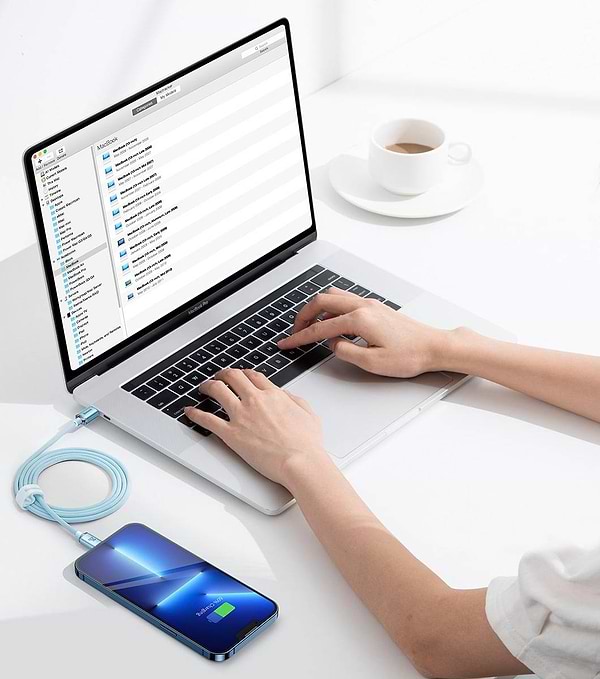 Фото - Кабель Baseus Crystal Shine Series Fast Charging Data Cable Type-C to iP 20W 1.2m Sky Blue (CAJY001303)