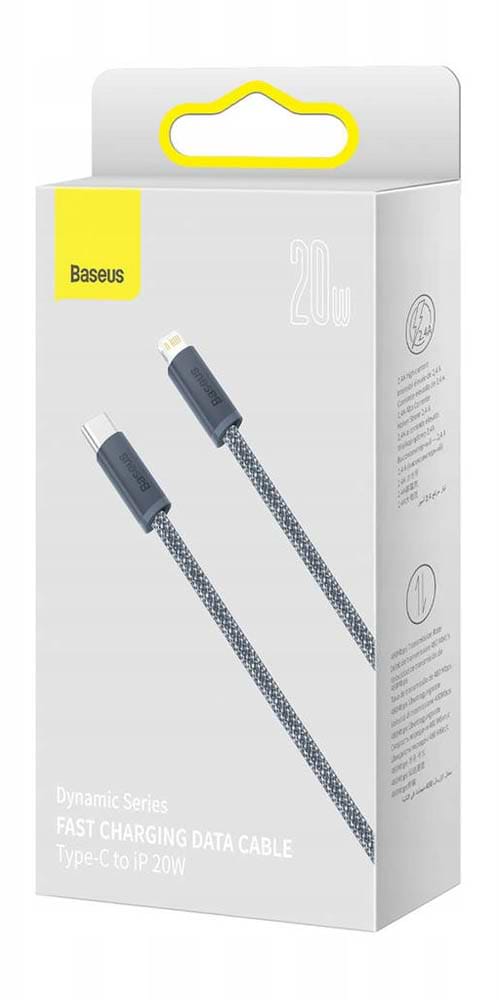 Фото - Кабель синхронизации данных Baseus Type-C to Lightning 20W 1m Gray (CALD000016)