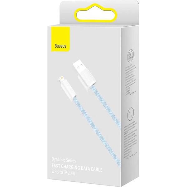 Фото - Кабель синхронізації даних Baseus Dynamic Series Fast Charging Data Cable USB to iP 2.4A 1m Blue (CALD000403)