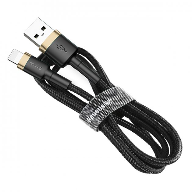 Кабель Baseus Cafule Cable USB For Lightning 1.5A 1m Black/Gold (CALKLF-BV1)